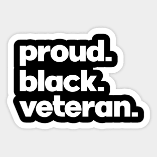 Proud Black Veteran Sticker